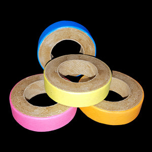 Non-toxic, bird safe paper rings can be used as foot toys, slipped over perches or used as a toy base. Approx size 1-3/4" by 1/2". 
