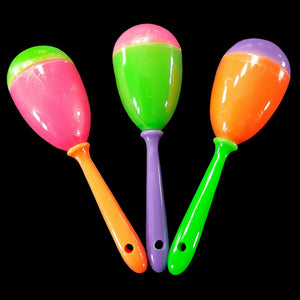 Plastic maracas approx 2-1/2" in length. They make a nice rattling sound with the small pellets inside. Each maraca has a small hole that will accept a 12mm o-ring. Recommended for small birds only (budgies, kakarikis, linnies, etc.) as strong beaks may crack the plastic.