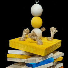 Load image into Gallery viewer, Wood bird chew toy made in Canada for amazon, cockatoo, african grey parrots.