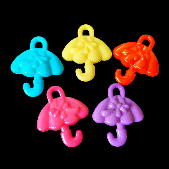 Acrylic Umbrella Charm Pendants Mixed Color Charms Birdy Boredom
