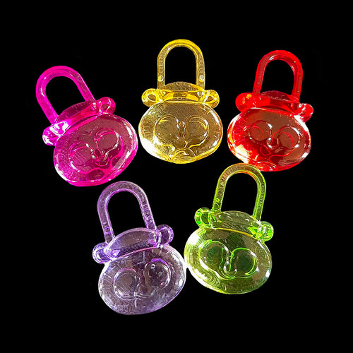 Crystal colored padlock charms measuring approx 1-1/4