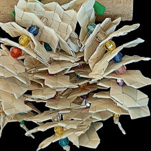 Load image into Gallery viewer, Small parrot toy with a rubber frog on a sola stick log with zigzag shredders and small beads. Designed for birds that love to shred!
